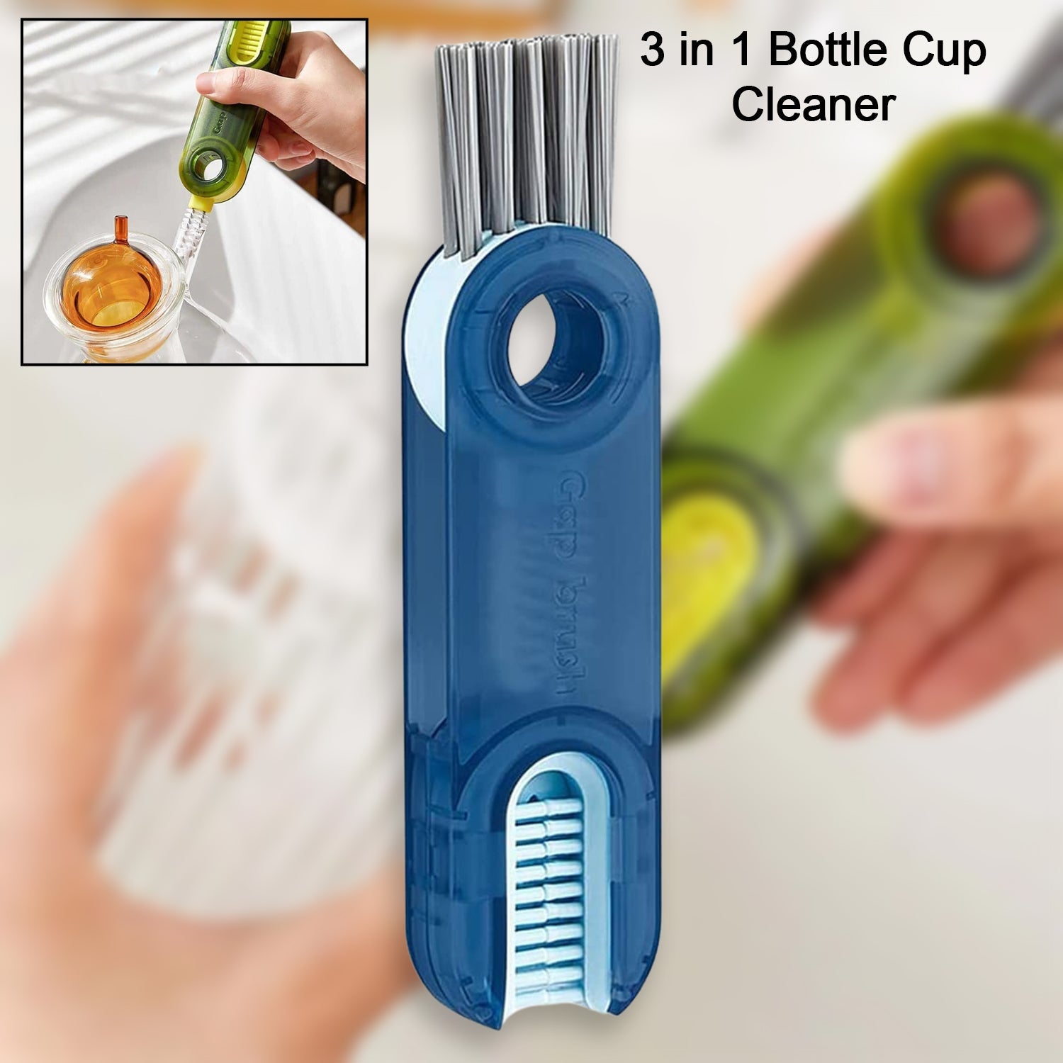 12687 3in1 Multifunctional Cleaning Brush, Bottle Cleaning Brush, Cup Cleaner Brush, for Bottle Cup Cover Lid Home Kitchen Cleaning Tool (1 Pc) 12687 3in1 Multifunctional Cleaning Brush, Bottle Cleaning Brush, Cup Cleaner Brush, for Bottle Cup Cover Lid Home Kitchen Cleaning Tool (1 Pc)